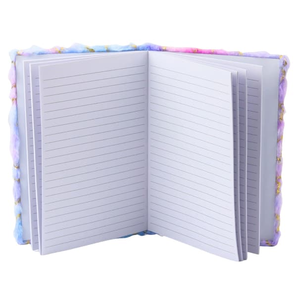 Plyschanteckningsbok Linjerade Guldstjärnor Pastell A5 80 Ark