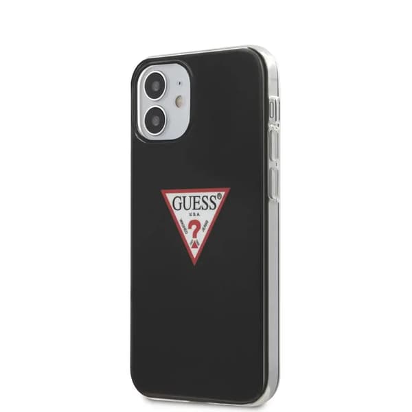 Guess GUHCP12SPCUCTLBK iPhone 12 mini 5,4\" sort/sort Hardcase Triangle Collection