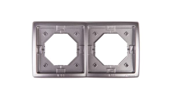 Kontakt-Simon Basic Standard Dubbel hermetisk ram med packning IP44 (BMR2B/21)