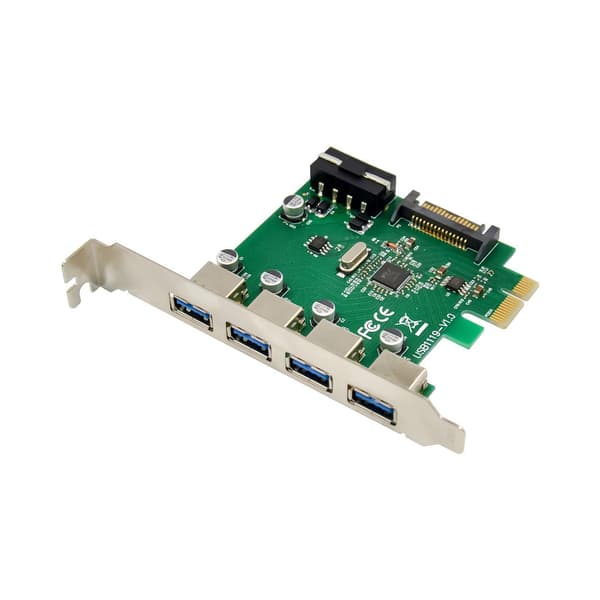 MicroConnect 4-portars USB 3.0 PCIe-kort Huvudchip: VL805 4 externa USB 3.0-portar