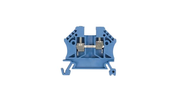 2-leder skinneforbinder 2,5mm2 blå EURO 43408BL