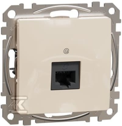 Schneider Electric, Sedna Design and Elements, RJ45 kat. 5e UTP computerstik, beige, SDD112451