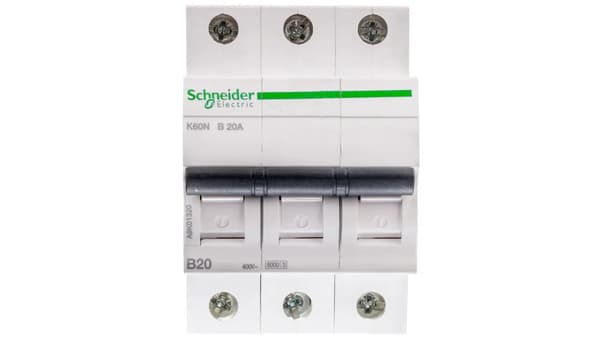 Schneider Electric Strömbrytare 3P B 20A 6kA AC K60N - A9K01320