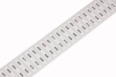 15x6mm polyester självhäftande etikett vit 210-805
