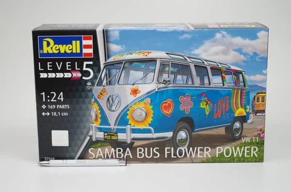 REVELL Bil 1:24 VW T1 SAMBA BUS FLOWER POW