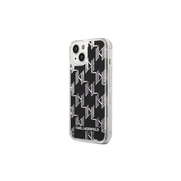 Karl Lagerfeld KLHCP14MLMNMK iPhone 14 Plus 6.7\" Hardcase musta / musta Liquid Glitter Monogram