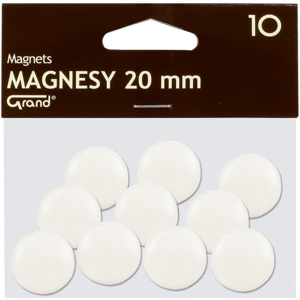 Magneetti 20mm valkoinen 10kpl GRAND