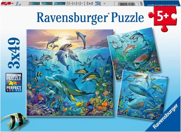 Ravensburger Palapeli 3x49 Vedenalainen elämä
