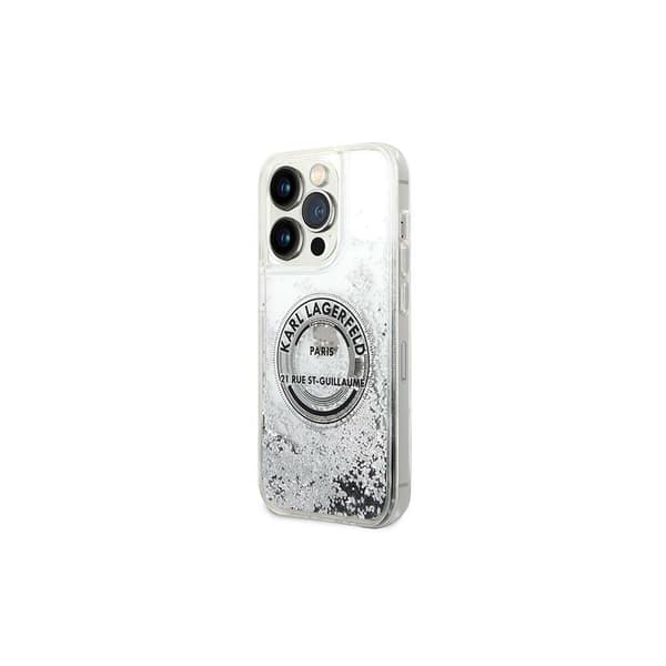 Karl Lagerfeld KLHCP14LLCRSGRS iPhone 14 Pro 6.1\" Sølv / Sølv Hardcase Liquid Glitter RSG