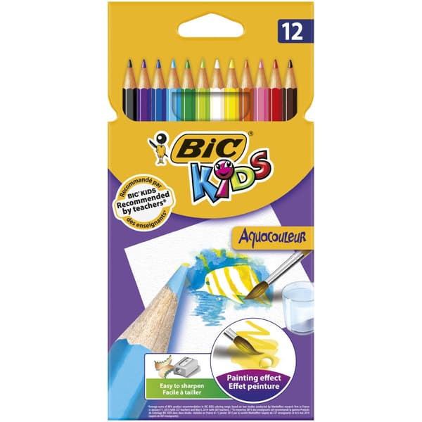 Aquacouleur 12 färger BIC pennor