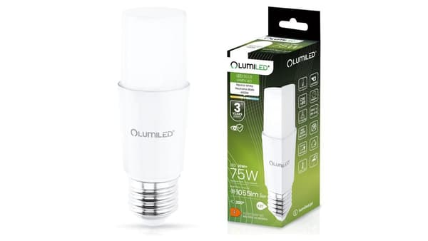 E27 LED Pære 10W=75W 1055lm 4000K Neutral Stick LUMILED