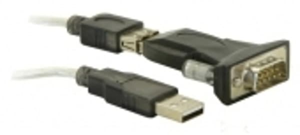 ADAPTER USB-A (M) 2.0->DB-9 (COM) (M) PÅ KABEL 80CM SVART DELOCK
