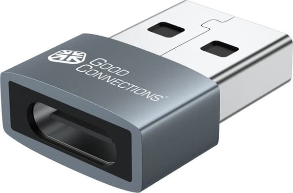 GoodConnections Adapter USB-A 2.0 > USB-C (ST-BU) grå