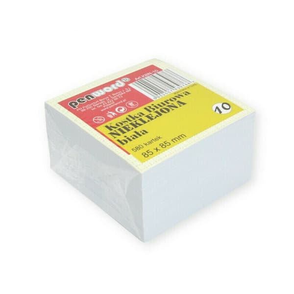 Kontorkube hvid 85x85x50mm 580K