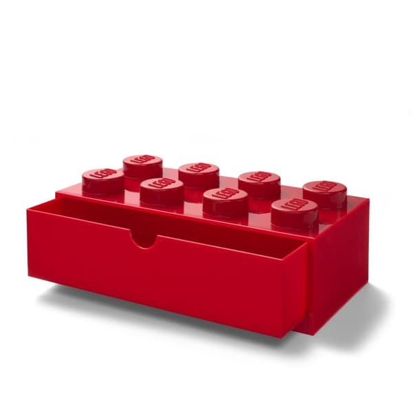 Lego Brick 8 skrivbordslåda röd