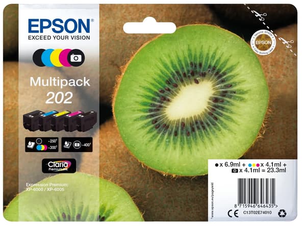 Epson Multipack Claria Premium T 202 BK/PB/C/M/Y T 02E7