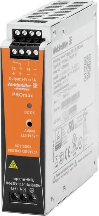 DC STRØMFORSYNING PRO MAX 72W 24V 3A 1478100000