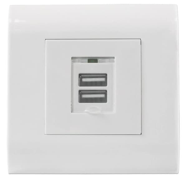 Intellinet Infälld vägguttag med 2-portars USB typ A 772211_