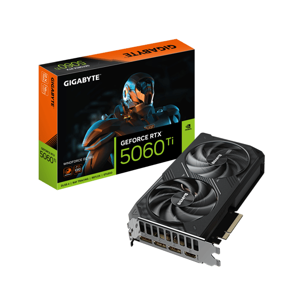 Gigabyte GeForce RTX 5060 Ti WINDFORCE OC 16G - grafikkort - GeForce RTX 5060 Ti - 16 GB