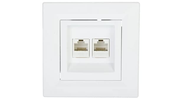 Schneider Electric Computerstik dobbelt 2xRJ45 kat.6 hvid - EPH4800121