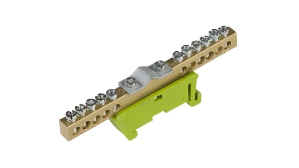 Spor klemme /0/ 12 huller med låseisolator