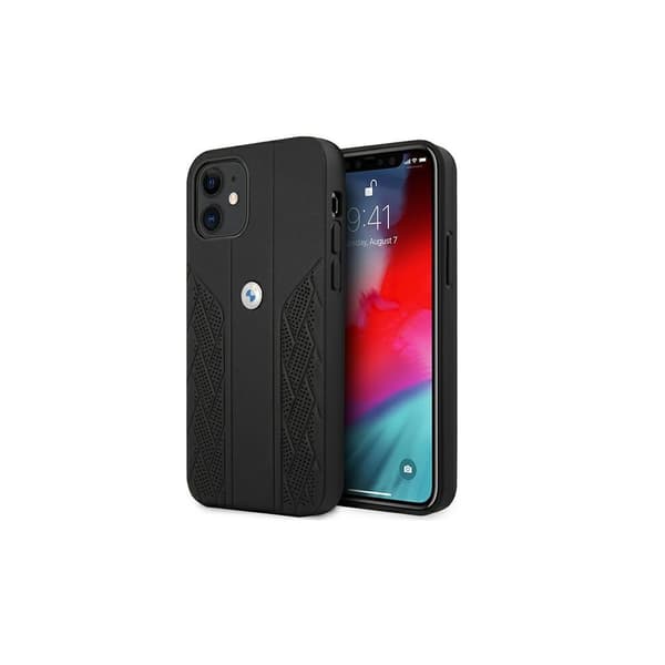 BMW Leather Curve Perforate Fodral för iPhone 13 mini – Röd