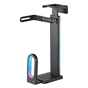 Ultradesk FLANK Computerholder til skrivebord, RGB, sort
