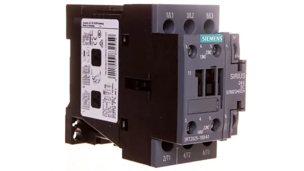 Effektkontaktor 17A 3P 24V DC 1Z 1R S0 3RT2025-1BB40