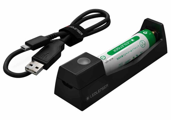 Batterioplader og batterisæt til Ledlenser MH3/4/5