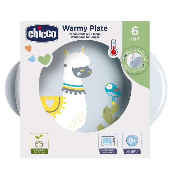 Chicco Opvarmet Tallerken 2i1 grøn