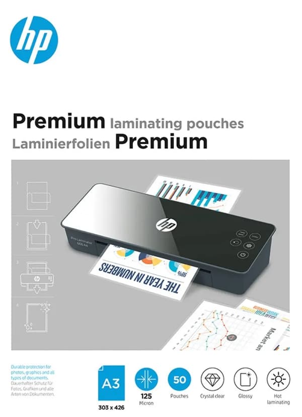HP Premium Lamineringslommer A3 125 Micron