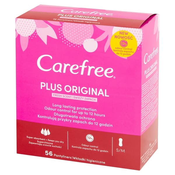 Carefree_plus Original -pikkuhousunsuojat Fresh Scent 56kpl