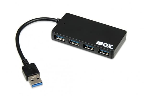 USB 3.0 Hub Svart 4-portar, slim IUH3F56 (4x USB 3.0)