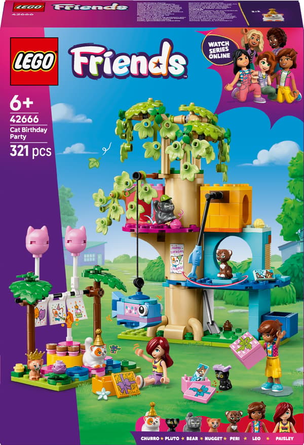 Konstruktør LEGO® Friends Kattefødselsdagsfest og Træhus