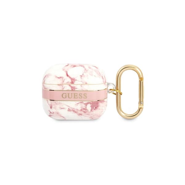 Guess GUA3HCHMAP AirPods 3 Cover Pink/Pink Marble Strap Collection