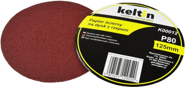 Slibepapir til skive med velcro 125mm P80 (100/2000)