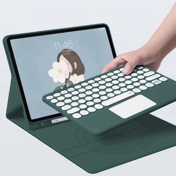 Bluetooth touchpad-etui til iPad Pro 13 Gen5 (Grøn)