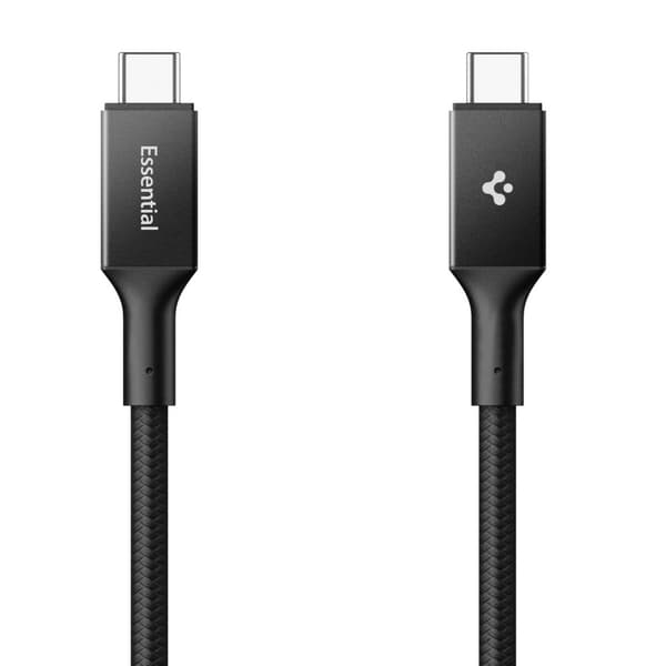 Spigen Essential USB C till USB C 100W-kabel, svart EB10010CC