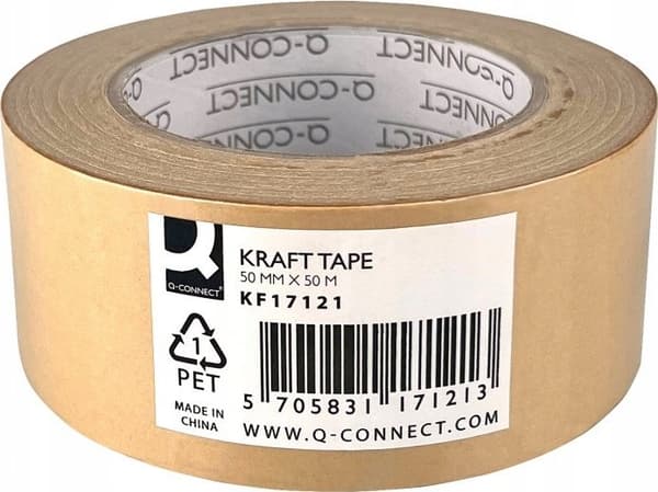 Q-Connect Papperstejp Q-CONNECT KRAFT, 50mm, 50m, 130 mic