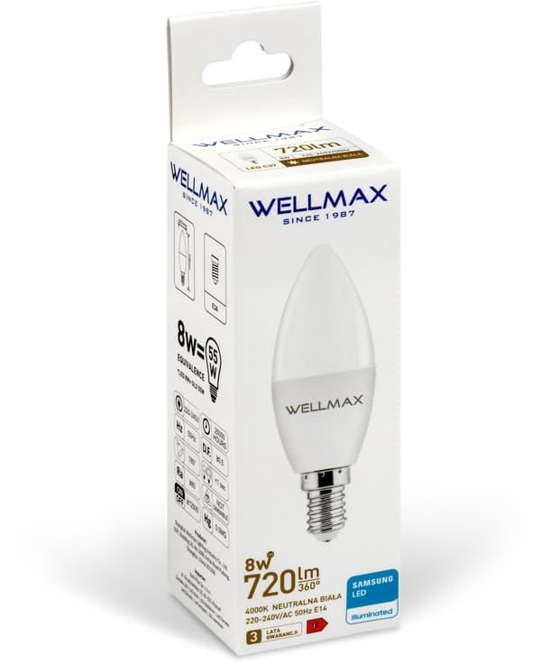 LED Pære 8W E14 Neutral Bur 720lm 4000K SAMSUNG/GOL111N08