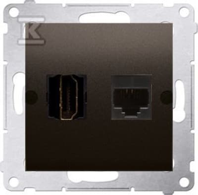 Simon 54 HDMI+computerstik RJ45 kat.6 mat DGHRJ45.01/46