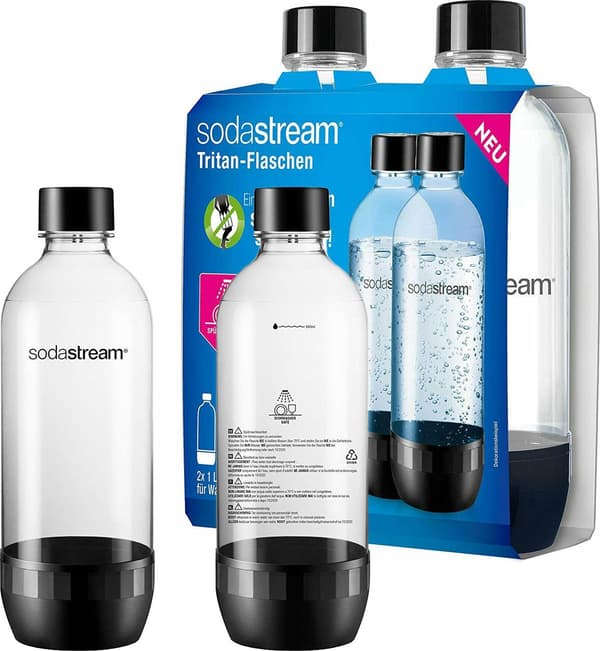 SodaStream Tritanflaska 1L svart Twinpack