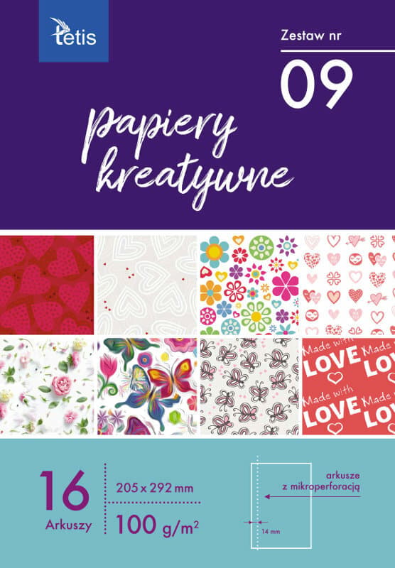 Kreativa papper A4 16 ark Nr 09 KB030-09