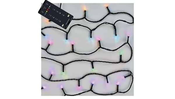 Julelys GoSmart 120LED 12m, RGB, sort ledning, 64 programmer, IP44, Wi-Fi D4ZR02