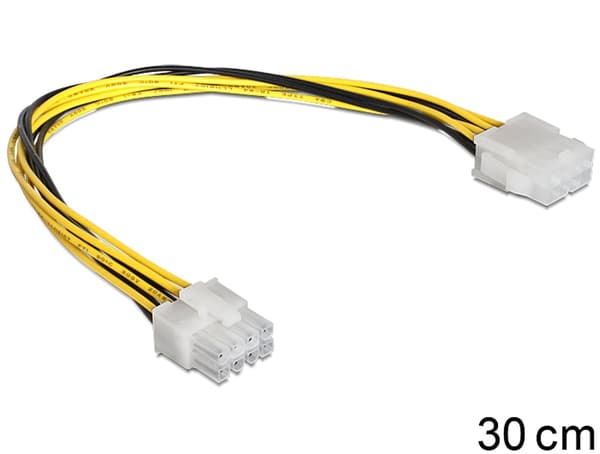 STRÖMKABELFÖRLÄNGARE EPS (M) ->EPS (F) 8PIN 30CM DELOCK