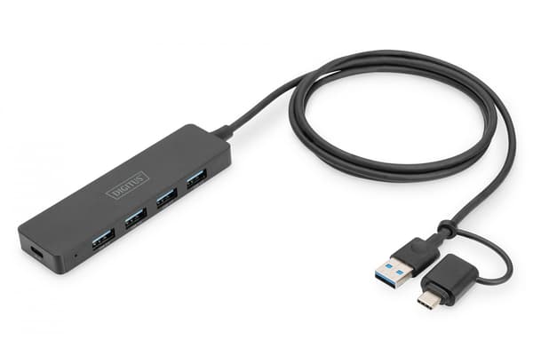 DIGITUS USB 3.0 -keskitin DA-70236 - 4 porttia