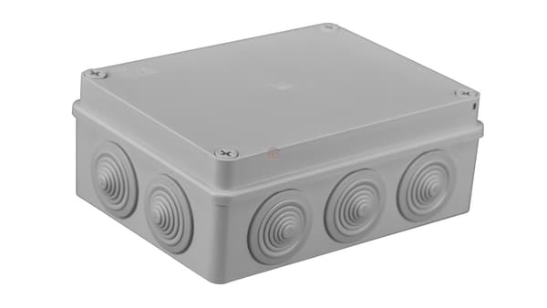 Kapsling hermetisk 190x140x70 10 för IP55 grå S-BOX 406