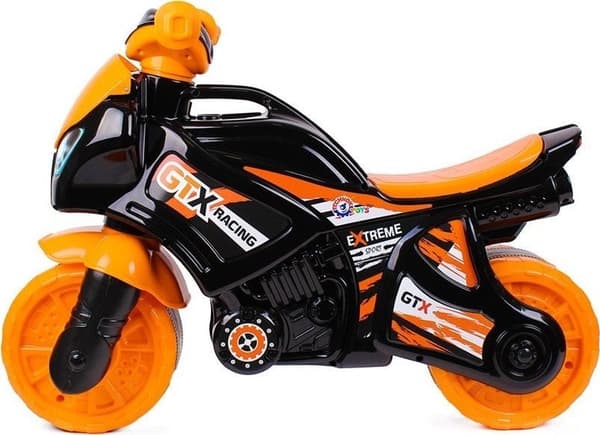 Motorcykel orange-svart