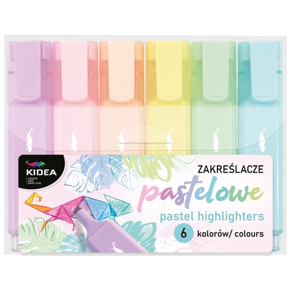 Pastel highlighters 6 farver KIDEA