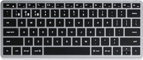 Satechi Slim X1 - Bluetooth-tastatur til tre USB-C-enheder (space gray)